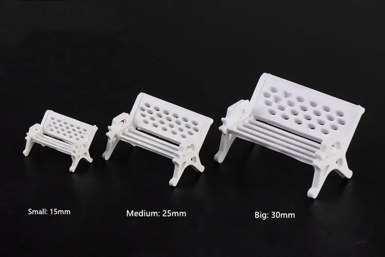 

3pcs Dollhouse Miniature Furniture Chair Couple Bench Dolls House Accessories