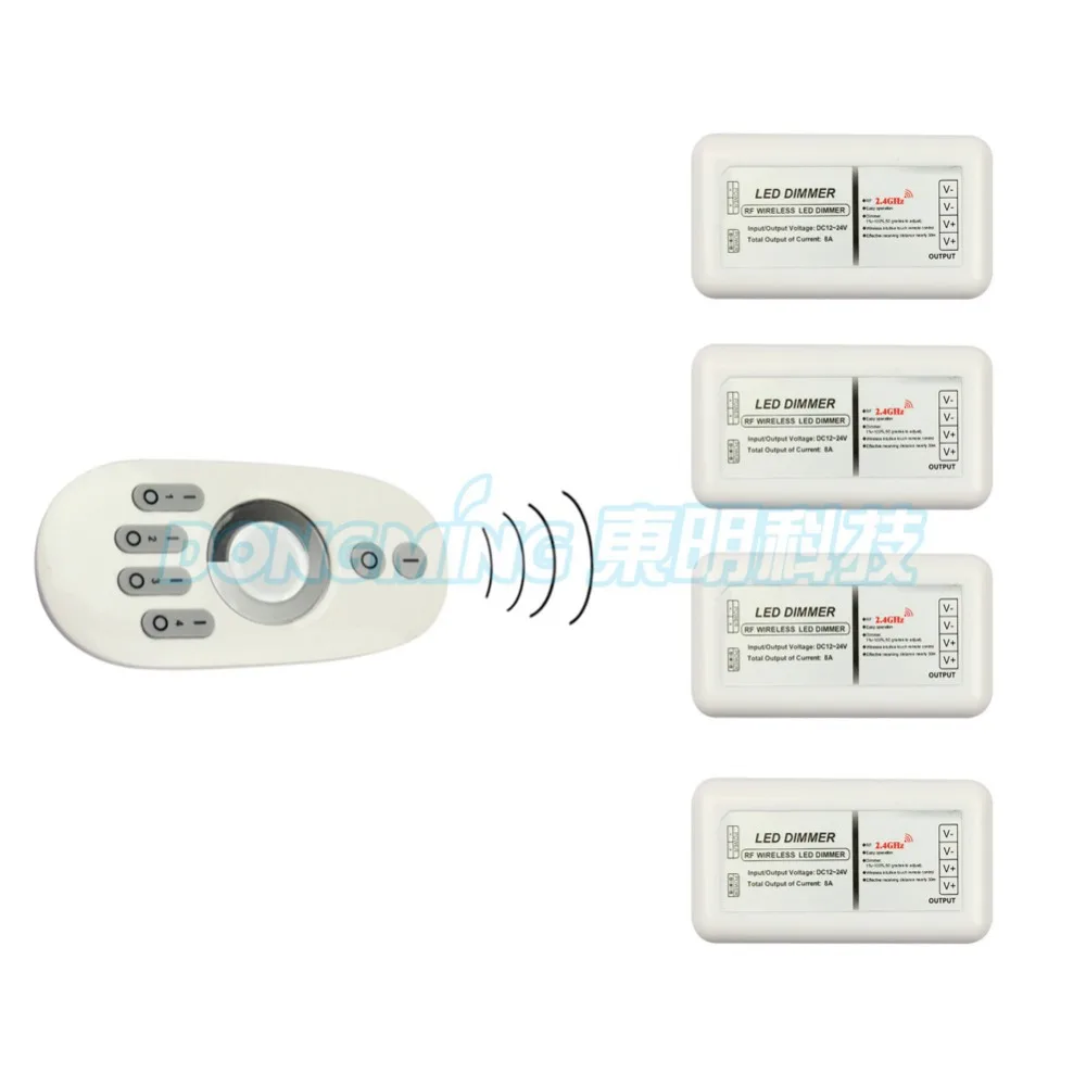 Free Shipping 2.4g 4 zone Touch RGB Remote controller RF Wireless + 4pcs led Dimmer For LED Strip RGB/RGBW Bulb/Panel | Лампы и