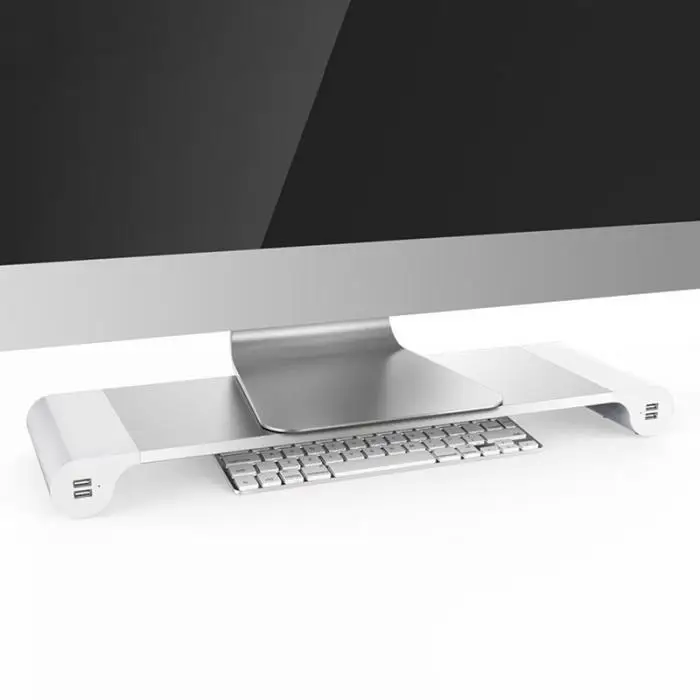 Базовый держатель из алюминиевого сплава смарт 4 USB порт зарядное устройство Подставка для ПК настольный ноутбук Прямая