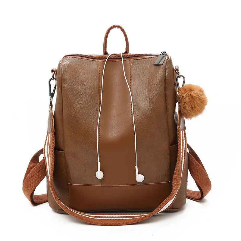 Новый Модный повседневный PU женский Противоугонный рюкзак 2019 высокое качество