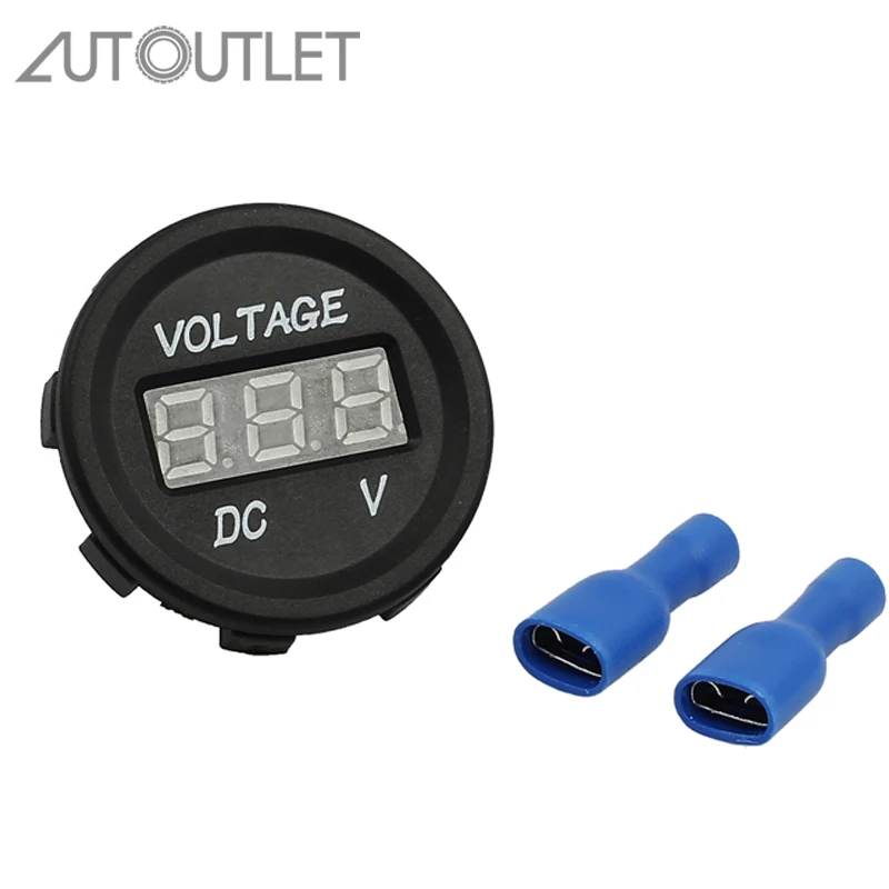 Цифровой вольтметр AUTOUTLET Вольтметр для автомобилей мотоциклов квадроциклов
