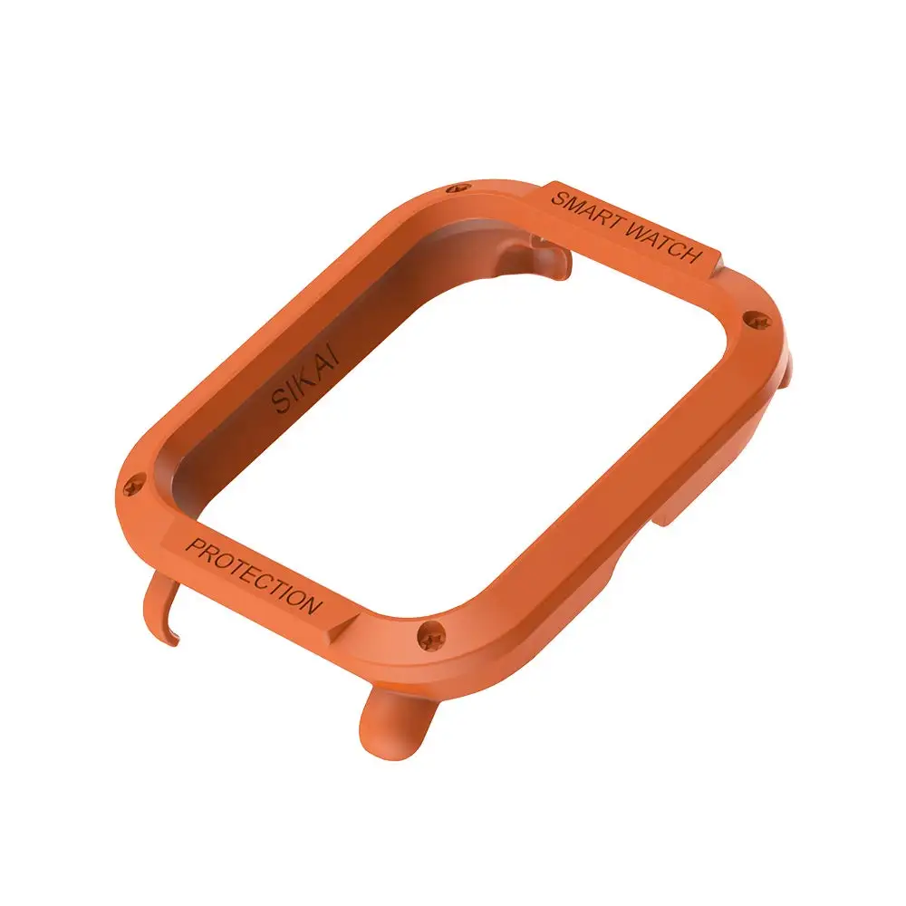 Для Amazfit Bip чехол для часов протектор для Xiaomi Huami SIKAI Жесткая Броня крышка Bip Midong бампер PC Оболочка Легкий цветной - Цвет: orange