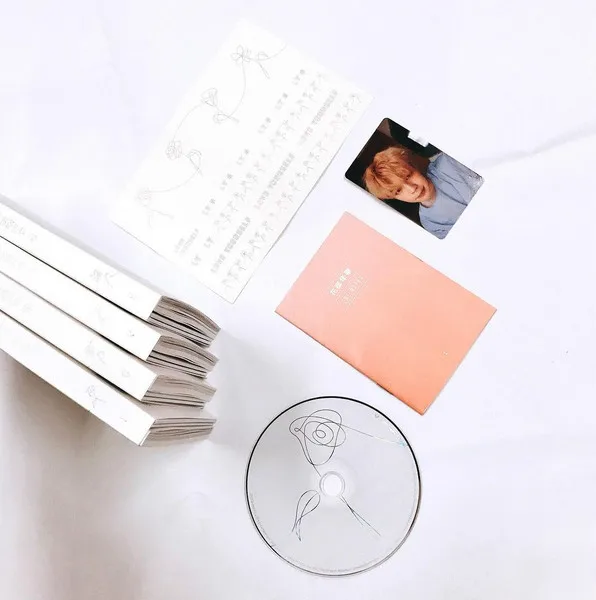 [MYKPOP]~ 100% Официальный оригинал ~ LOVE YOUR SELF HER альбом набор CD + фотобумага постер мини