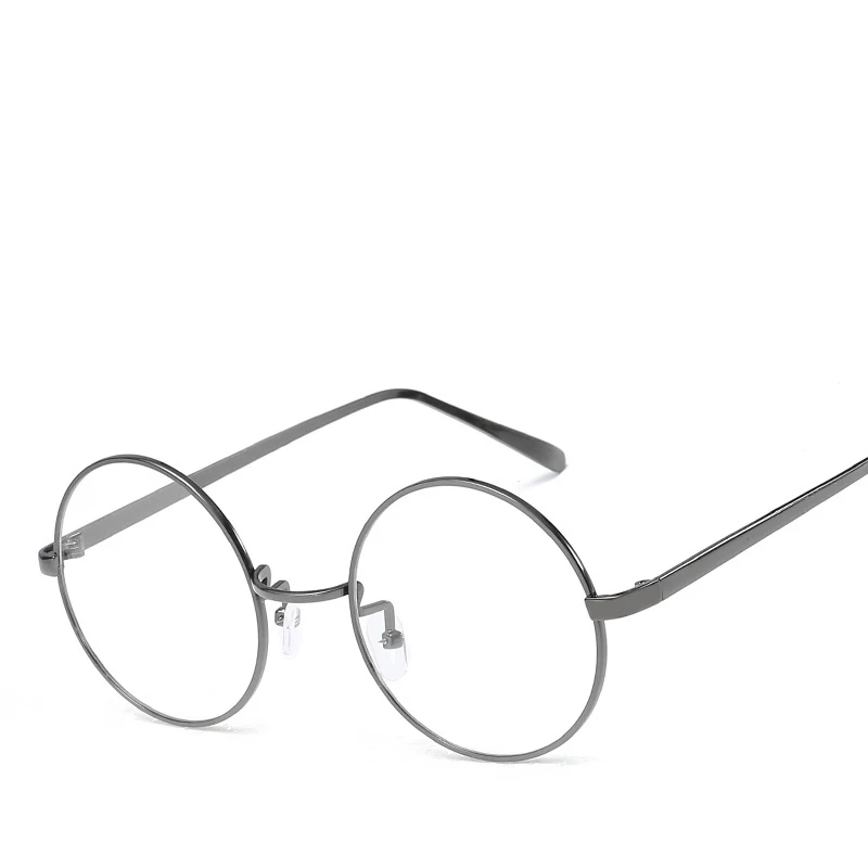MAXMESSY Для женщин Ретро Nerd корейский Золотые очки круглые прозрачные линзы