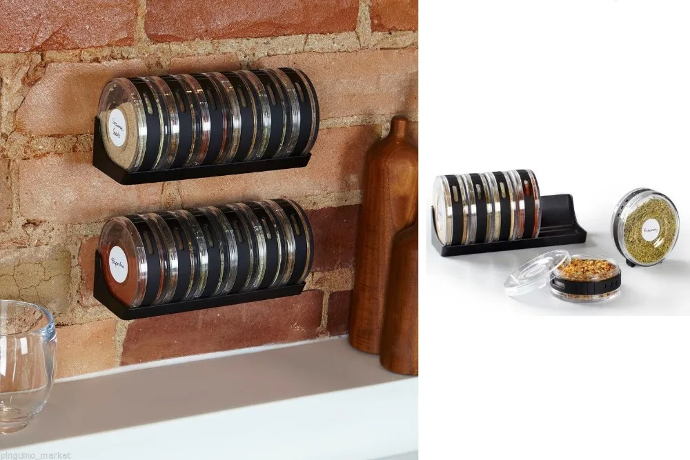 Набор из 6 вращающихся контейнеров для специй цилиндра|spice rack set|spice setseasoning box set |