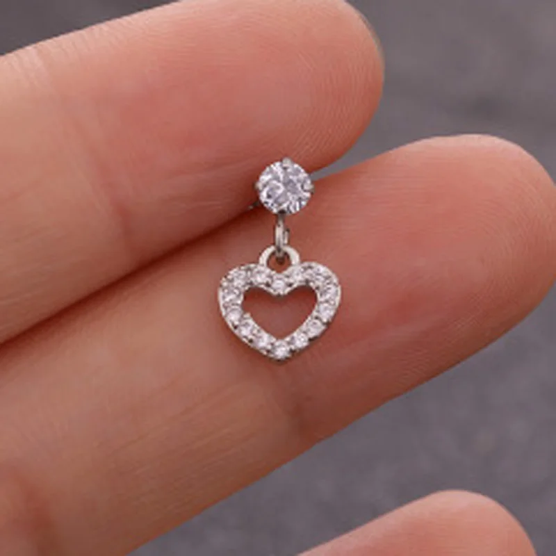 1pcs Helix Piercing Body Jewelry CZ Dangle Cartilage Ear Rings Tragus Earring Conch Earrings | Украшения и аксессуары