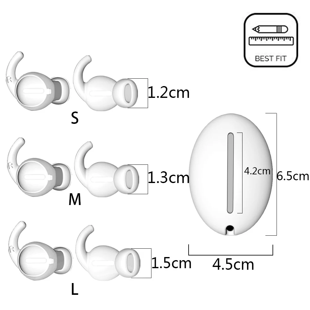 3 пары набор наушников аксессуары сменный в ухо усиленный звук чехол для подарок