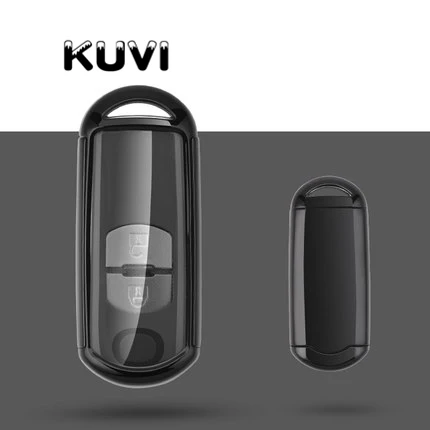 black TPU Car key fob cover case protect for Mazda 2 mazda 3 mazda 5 mazda 6 CX-3 CX-4 CX-5 CX-7 CX-9 Atenza Axela MX5 Car styling - Название цвета: black