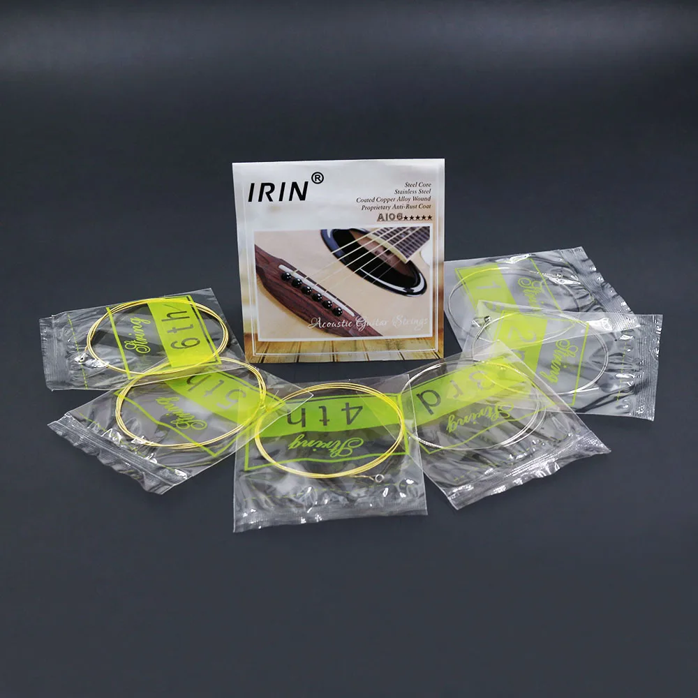 Сменные акустические струны китайской гитары полный комплект 6 шт. (.009 .045)