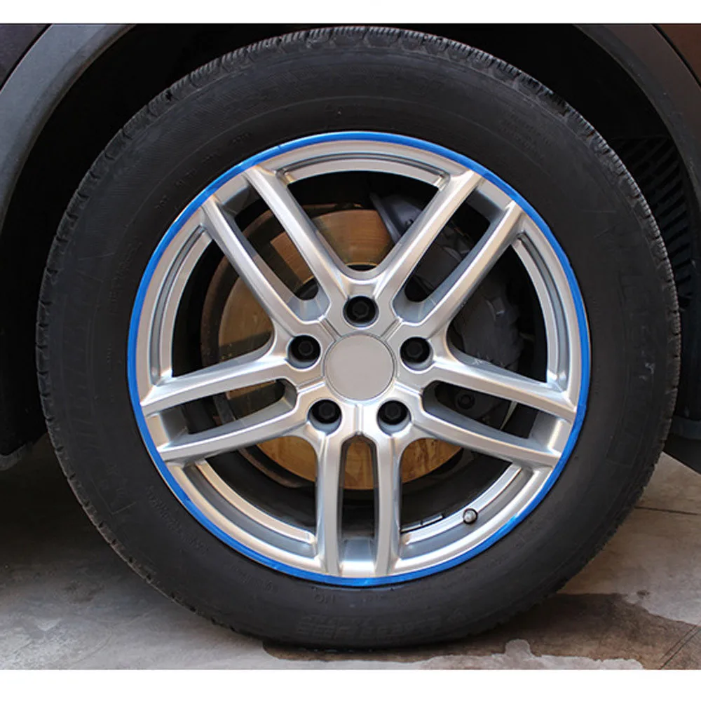 Car Motorcycle Wheel Sticker Reflective Rim Stripe Tape Decal Decor Car Styling Auto Accessories Cinta Reflectante