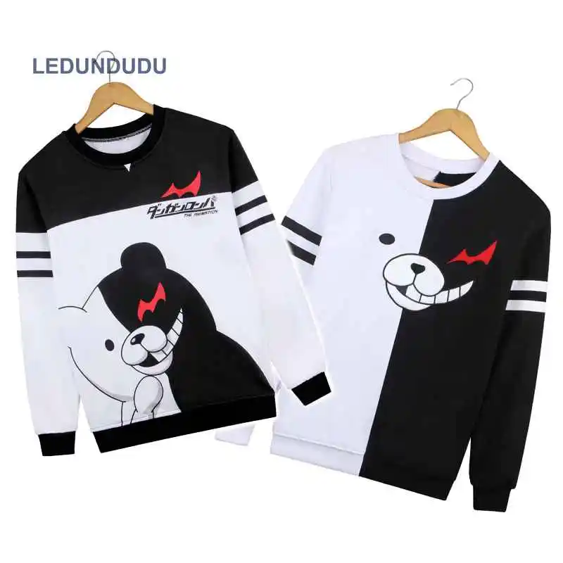 

Толстовка Monokuma из аниме «данганронпа», Модный свитшот с медведем, пуловер для косплея, пальто, костюмы на весну-осень