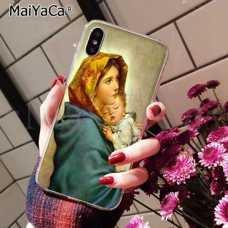 A5 MaiYaCa Virgin Mary Christian Рождество Новое поступление черная ячейка чехол для телефона iphone 11 pro 8 7 66S Plus X XS MAX 5s SE XR - Цвет: A5