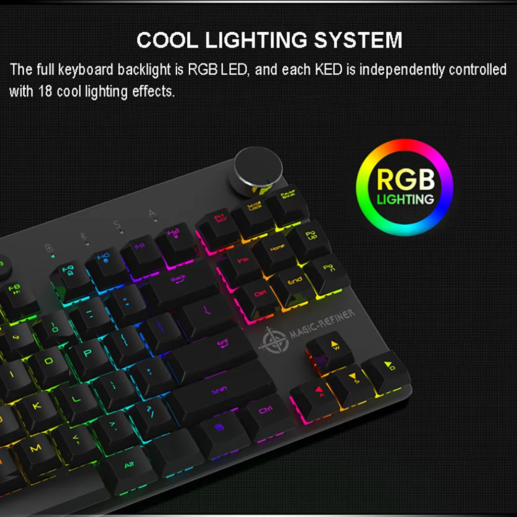 VOBERRY MK-11 Беспроводная Bluetooth+ Проводная RGB Двухрежимная квадратная механическая клавиатура
