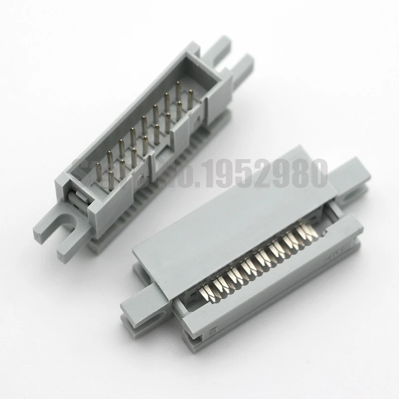 50 комплектов IDC 2 54 мм разъем ISP JTAG Ox Роговая вилка серого цвета с фланцем 10 14 16 20 26 30
