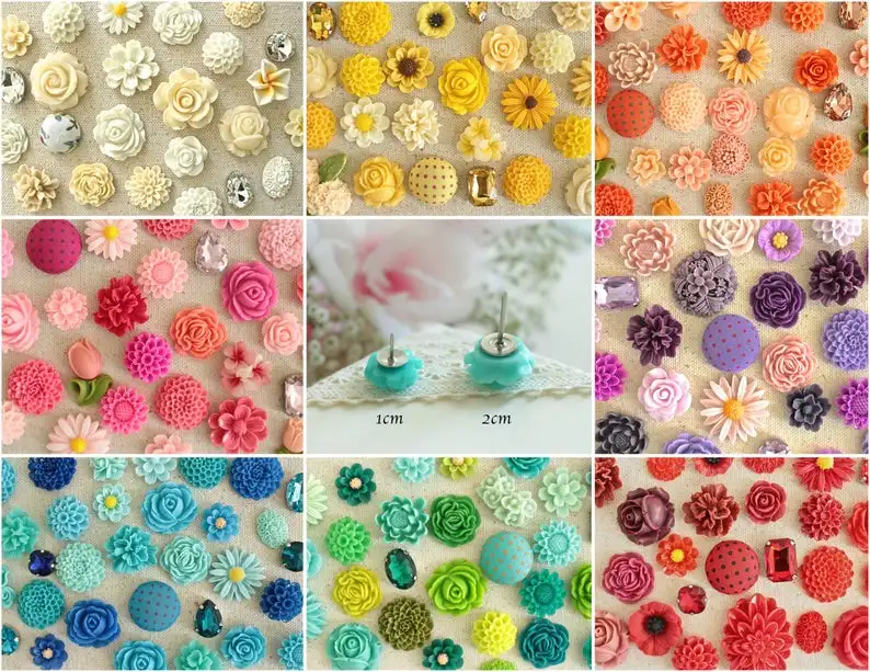 

100pcs Corkboard Push Pins, Flower Pushpins, Single Color Thumbtacks, Memo Board Thumb Tacks, Choose color Colorful Pins