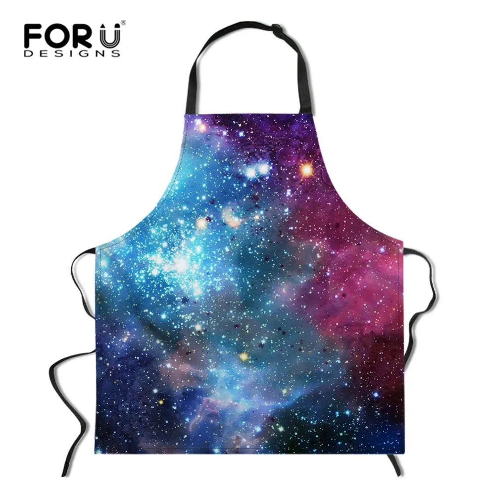 FORUDESIGNS/фартук для готовки космическая галактика кухня вечеринка выпечки женские