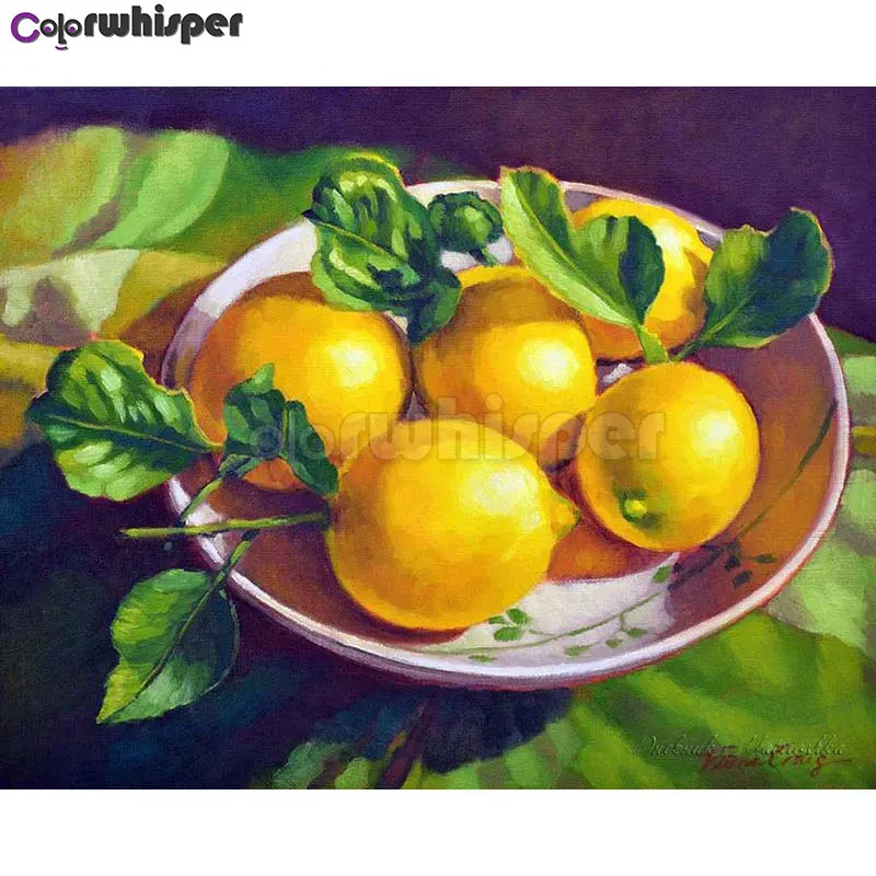 

Diamond Painting Full Square/Round Daimond Painting"Lemon Fruit Art"Mosaic Rhinestone Embroidery Painting Bedroom Decor 071DP