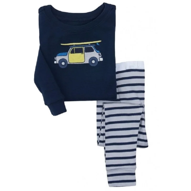 Детская Пижама для мальчиков с надписью I Love Dad полосатые штаны 2018|kids pyjamas|boys