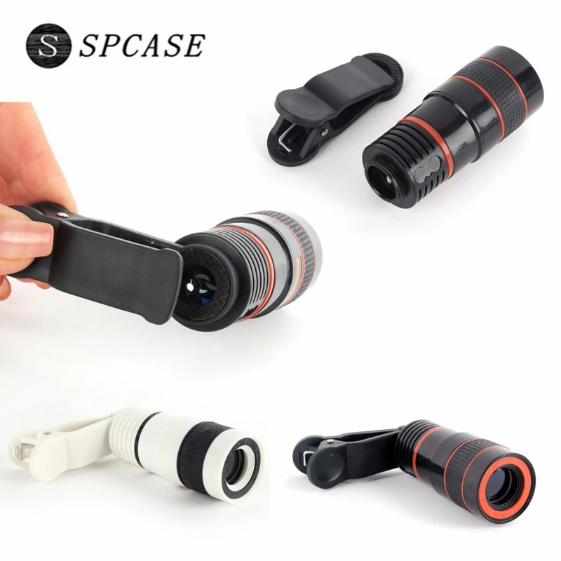 SPCASE универсальный зажим 12X Zoom Telescop телефон объектив для Apple iPhone samsung huawei SONY Xiaomi