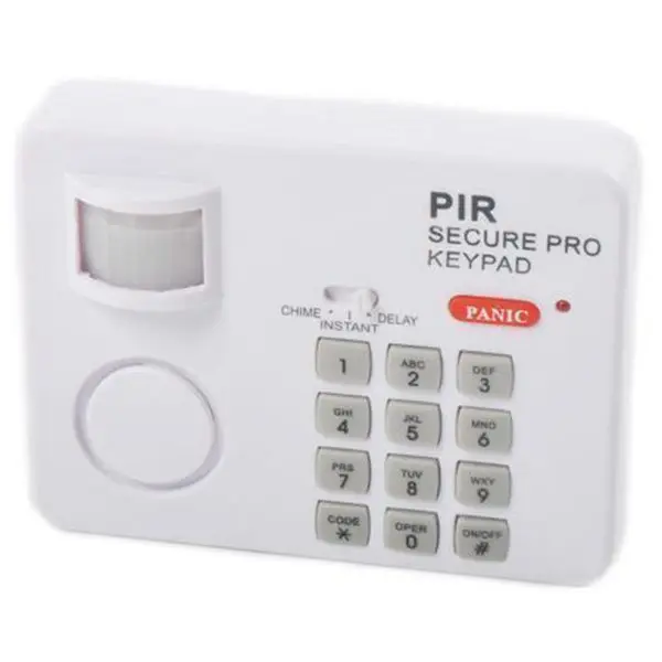 

2 pcs of MOOL Wireless Motion Sensor Alarm with Security Keypad PIR Home Garage Shed Caravan white