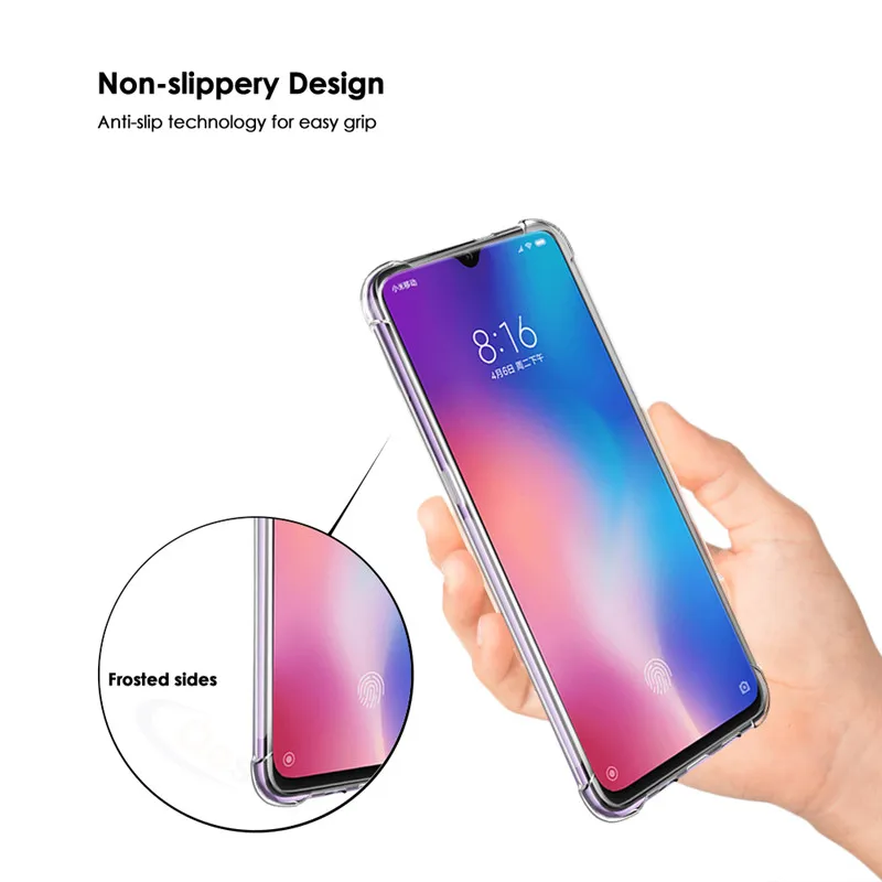 Qosea Phone Case For Xiaomi Redmi K20 Pro Transparent Ultra-thin Silm Silicone Soft TPU Mi 8 9 Lite Coque Cover |