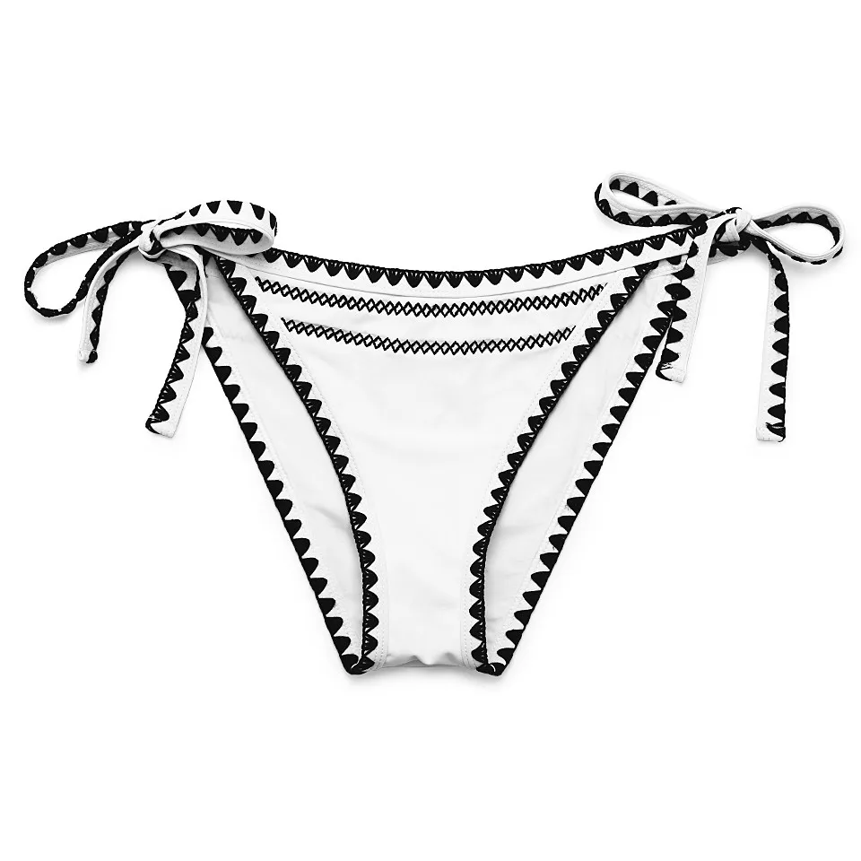 Trangel бикини Для женщин 2018 White Push Up Топы sexy плавки черный из двух предметов отделяет