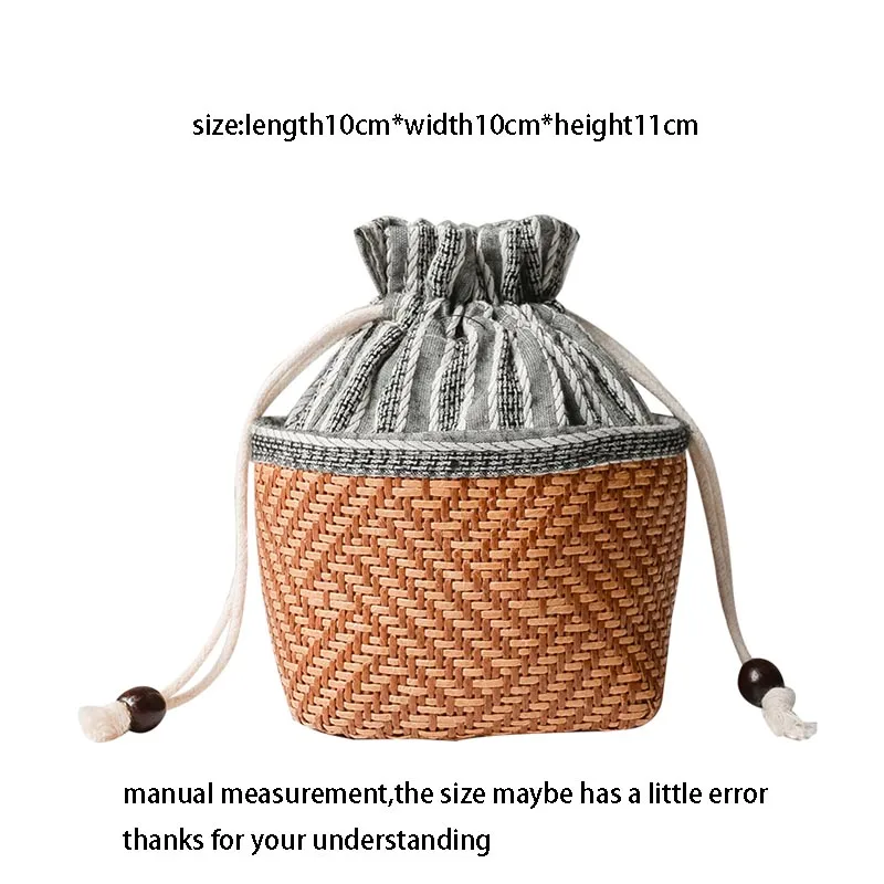 Винтажная сумка для хранения тканая веревка из хлопка и льна аксессуары чайника