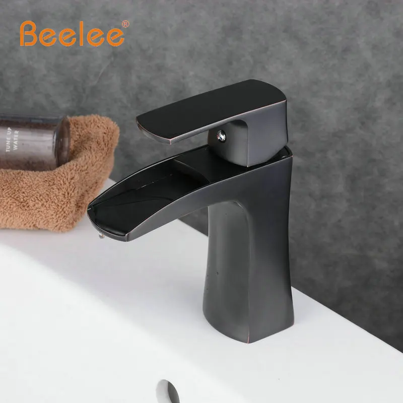 Beelee смеситель для раковины в ванную комнату современный высокий Бронзовый