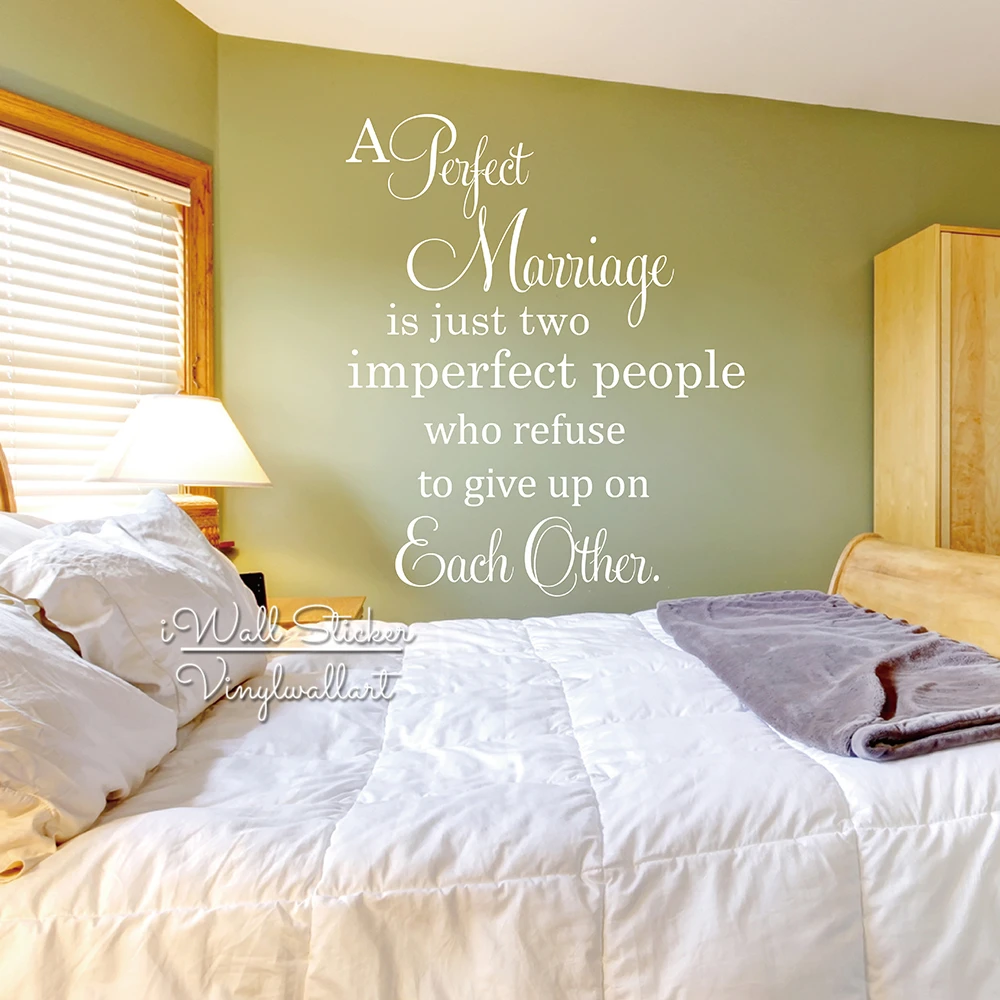 Наклейки на стену из винила с цитатами о совершенстве брака и любви для дома, легко сделать самостоятельно, Q219.
