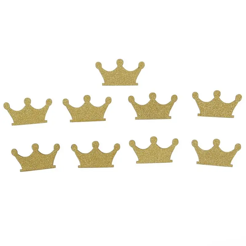 100 шт. золотая корона с блестками конфетти Сделай Сам двусторонняя для свадьбы
