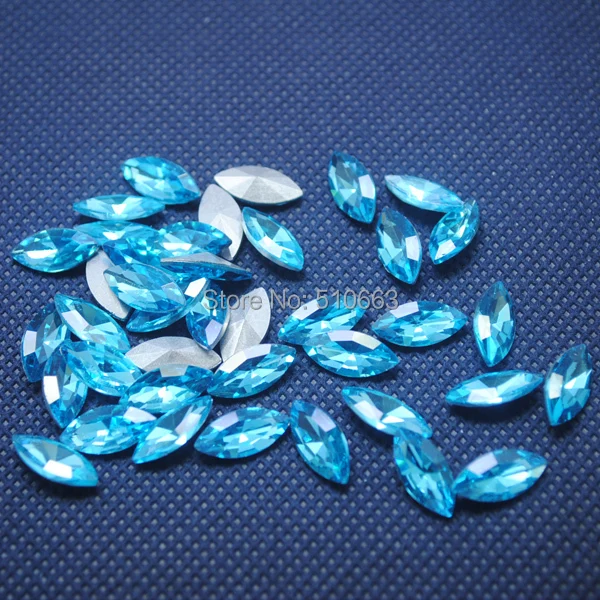 100 шт./лот стеклянный кабошон бисер (задняя не плоская поверхность) две острые