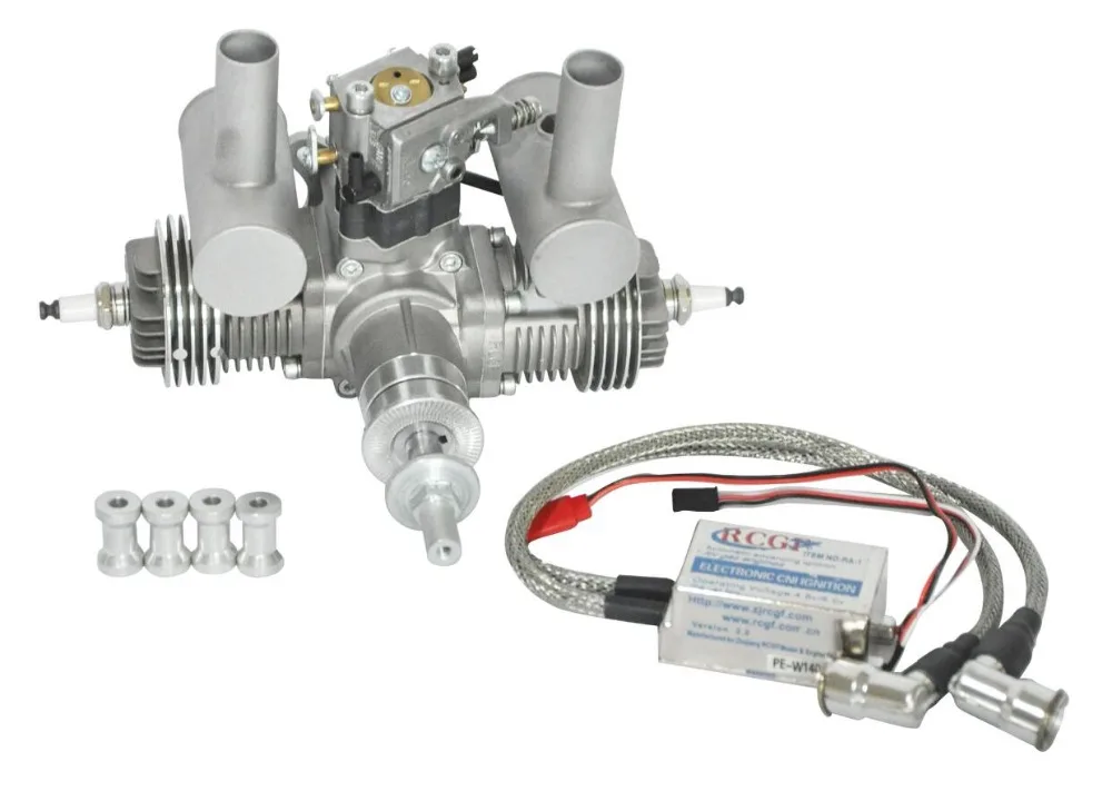 Двухцилиндровый бензиновый/бензиновый двигатель RCGF 30cc с