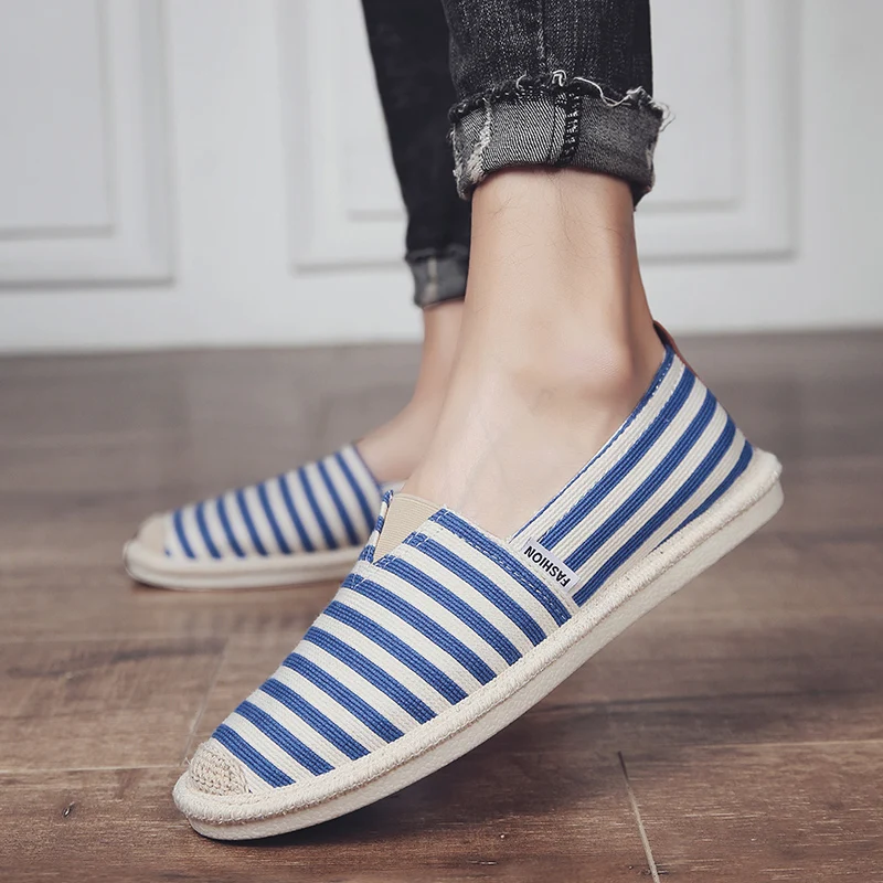 2019 New Men Casual Shoes Loafers Slip on Breathable Hemp Men's Zapatos Hombre Sapatos Fashion Male Sneaker Cheap | Обувь