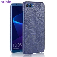 subin for huawei honor v10 case 5 99inch retro crocodile leather cover hard plastic for huawei honor view 10 phone bag cases