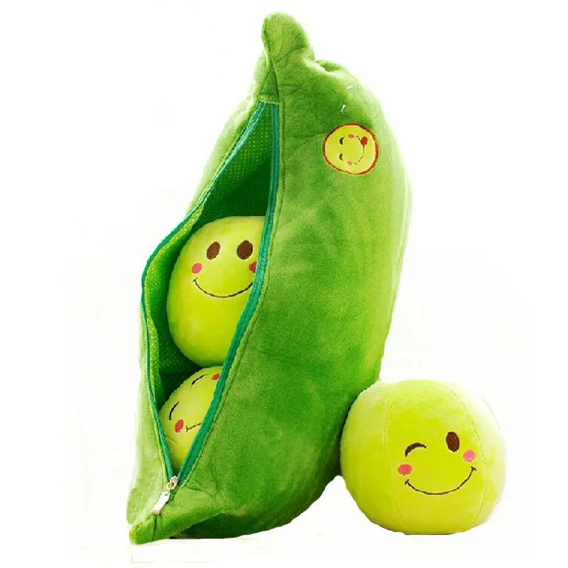 Creative Smile Bean Pea Pod Pillow Cute Bed Sleeping Plush Stuffed Toy Doll Kids Baby Birthday Gift CSY0917 T830P30 | Дом и сад