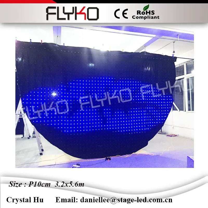 Background Led curtain Velvet cloth RGB3in1 full color Video Stage Wedding Bar led screen P10 3.2x5.6m Semicircle | Лампы и освещение