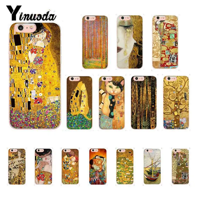 Yinuoda Kiss Gustav Климт Картина Новое поступление чехол для телефона iPhone X XSMAX 6 6S 7 7plus 8