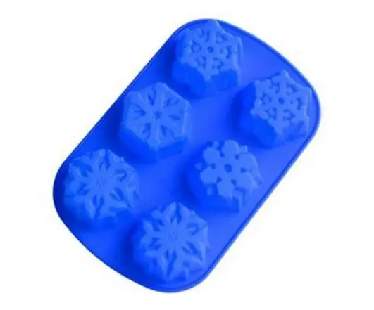 

6 Cavity Even Snowflakes Silicone Cake Baking Mold