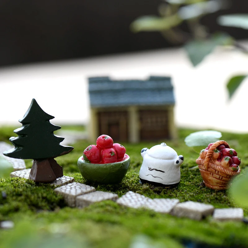 Искусственное яблоко миниатюрное сосновое дерево сказочный сад украшение для