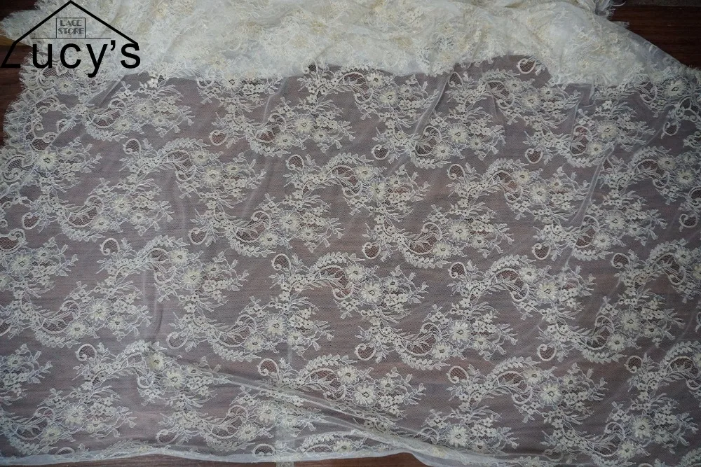 1,5x3 м Золотая кружевная ткань 1 штука самый популярный стиль французское кружево высокое качество кружева шантильи! Женское кружевное платье цвета шампанского