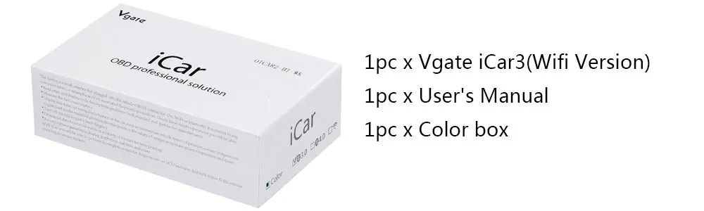 Vgate icar3 elm327 wifi OBD OBD2 сканер диагностики автомобиля OBDII кодовый считыватель для IOS/android elm 327 wi fi сканер automotriz