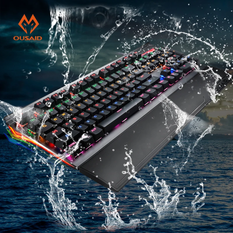Геймер механик клавиатура usb тастатур teclado игровая клавиша клавьер ПК с