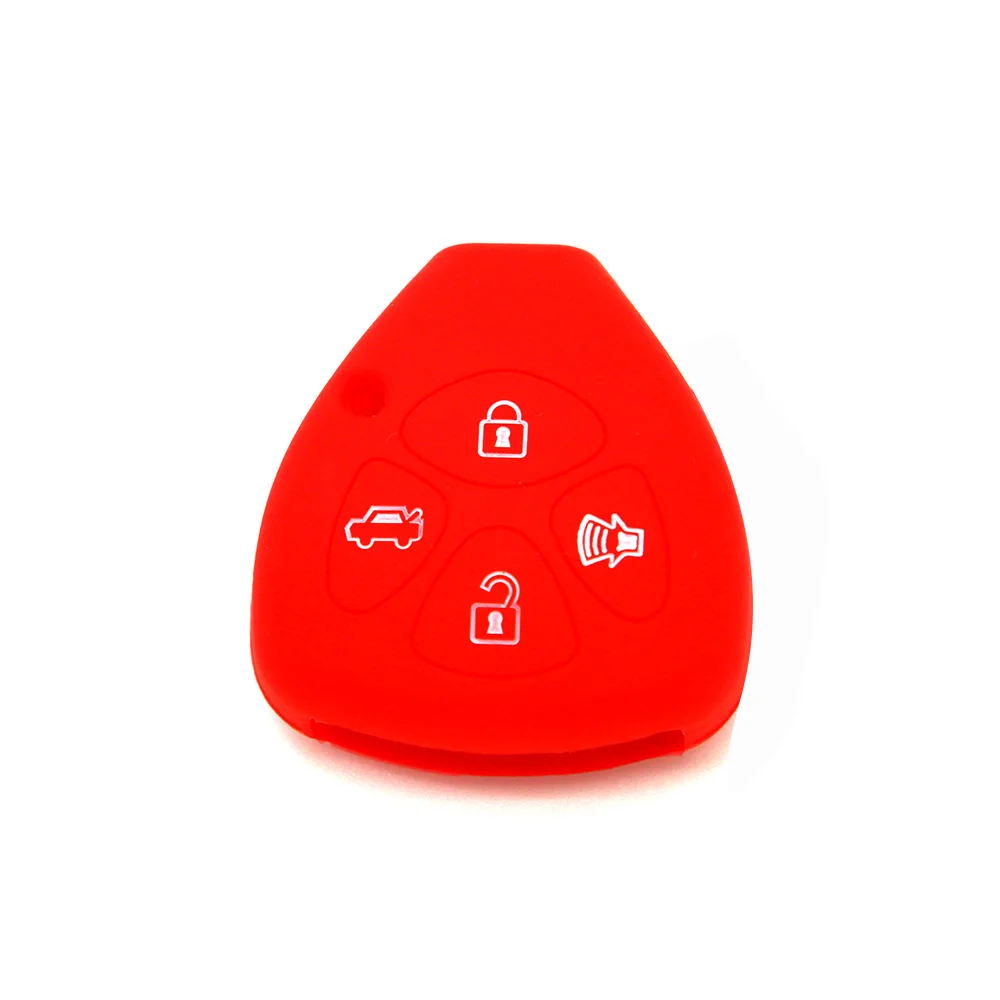 2017 new Car Modified case Silicone Key Case Cover Fit For Toyota Camry Corolla Prado Fortuner RAV 2012 4 buttons car shell | Автомобили и