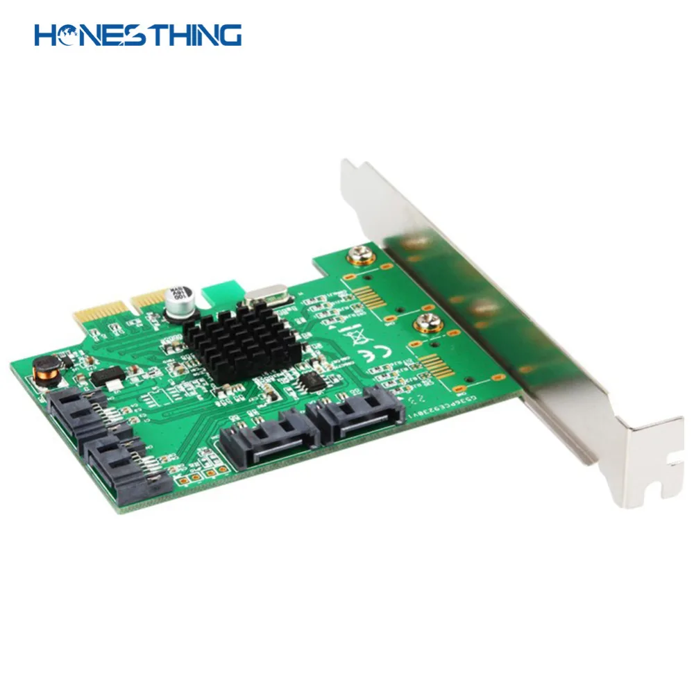 HonesThing PCI-e 4-порта 6 ГБ/сек. HyperDuo SATA III RAID контроллер карты Marvell 88SE9230 с