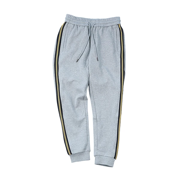 floral grey Мужские спортивные брюки SIMWOOD, повседневные джоггеры с полосками контрастного цвета по бокам, хлопковые тренировочные штаны на шнурке на сезон весна-лето, 190197 - Цвет: floral grey