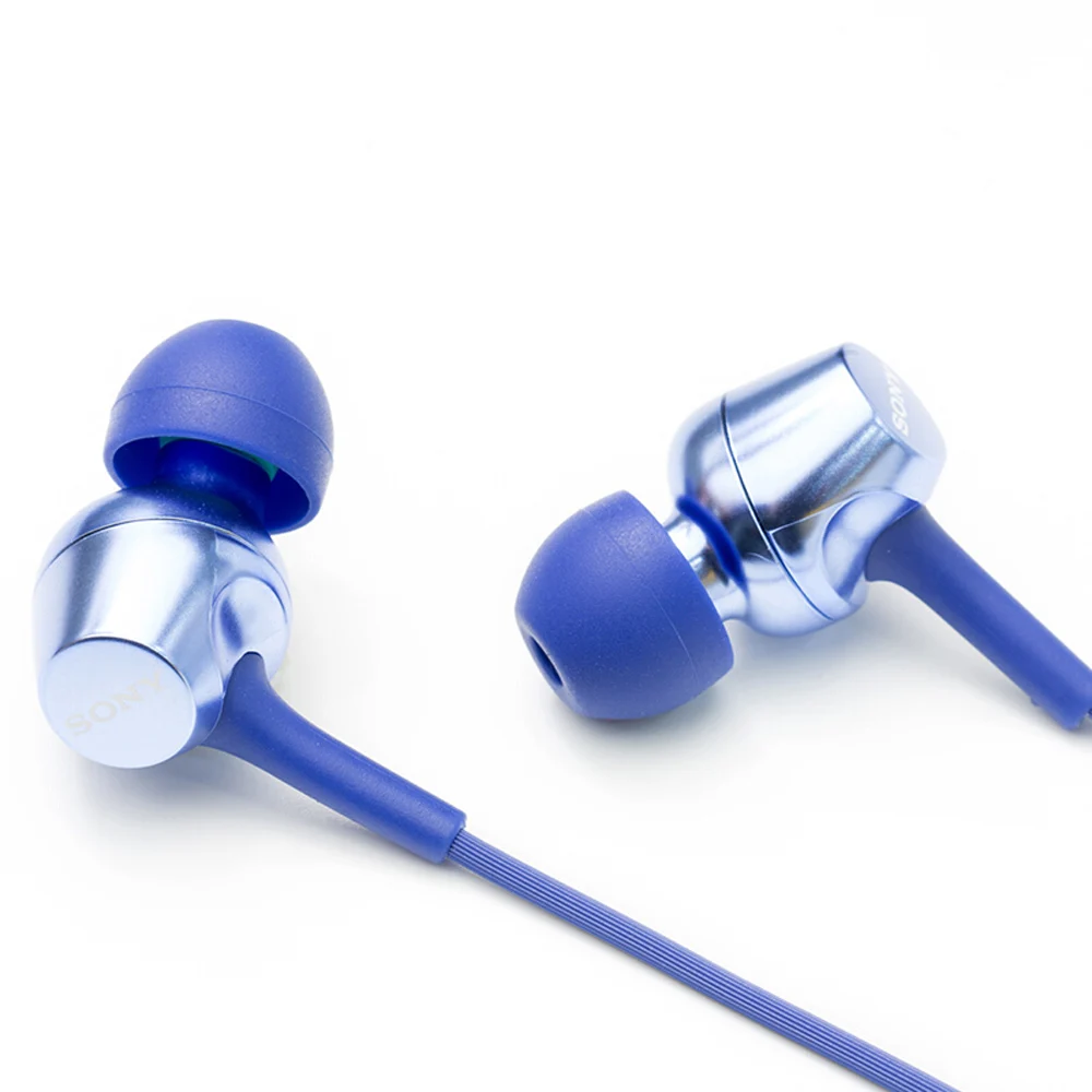 SONY MDR-EX255AP наушники 3,5 мм проводные наушники музыкальные наушники гарнитура Hands-free линейный контроль наушники с микрофоном