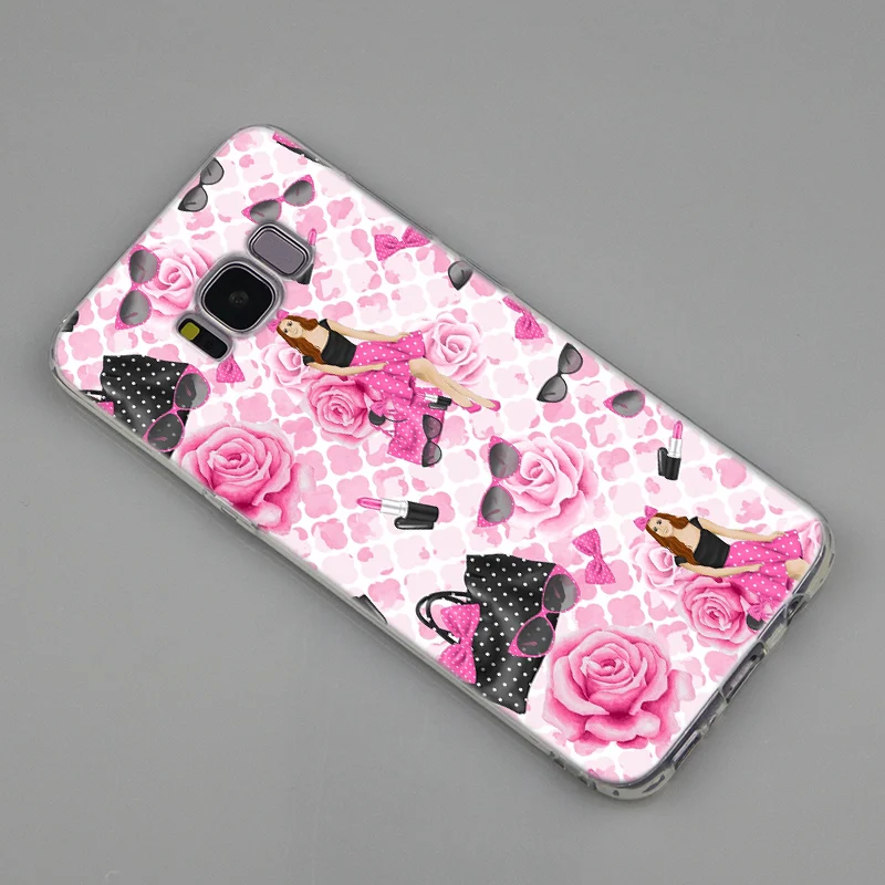 hot fashion girl soft silicone case for samsung galaxy note 10 plus s8 s9 s10 plus 5g s6 s7 edge s5 s10e note 5 fashion cover free global shipping