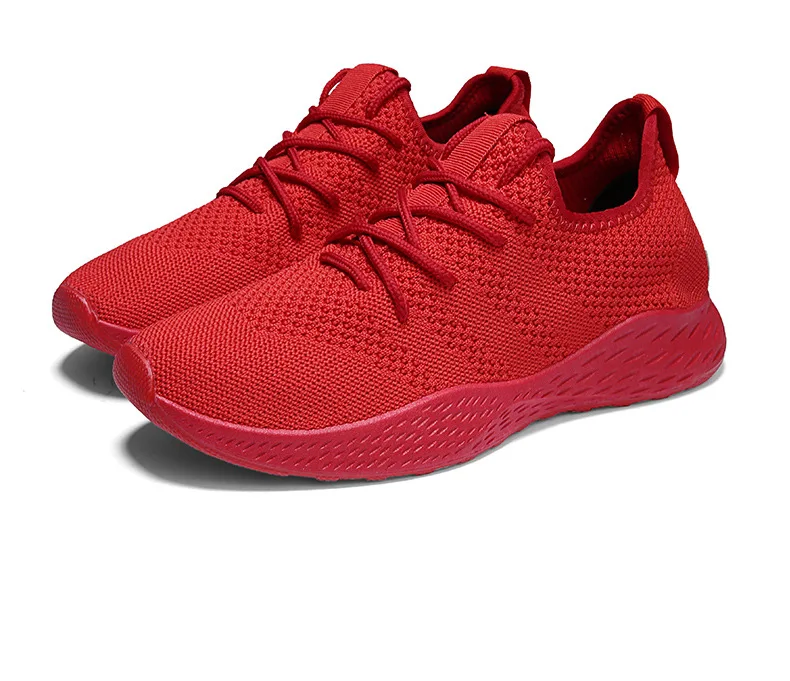 

Мужские дышащие кроссовки, мягкая Нескользящая сетчатая обувь для взрослых, Красные Черные Серые, лето 2019