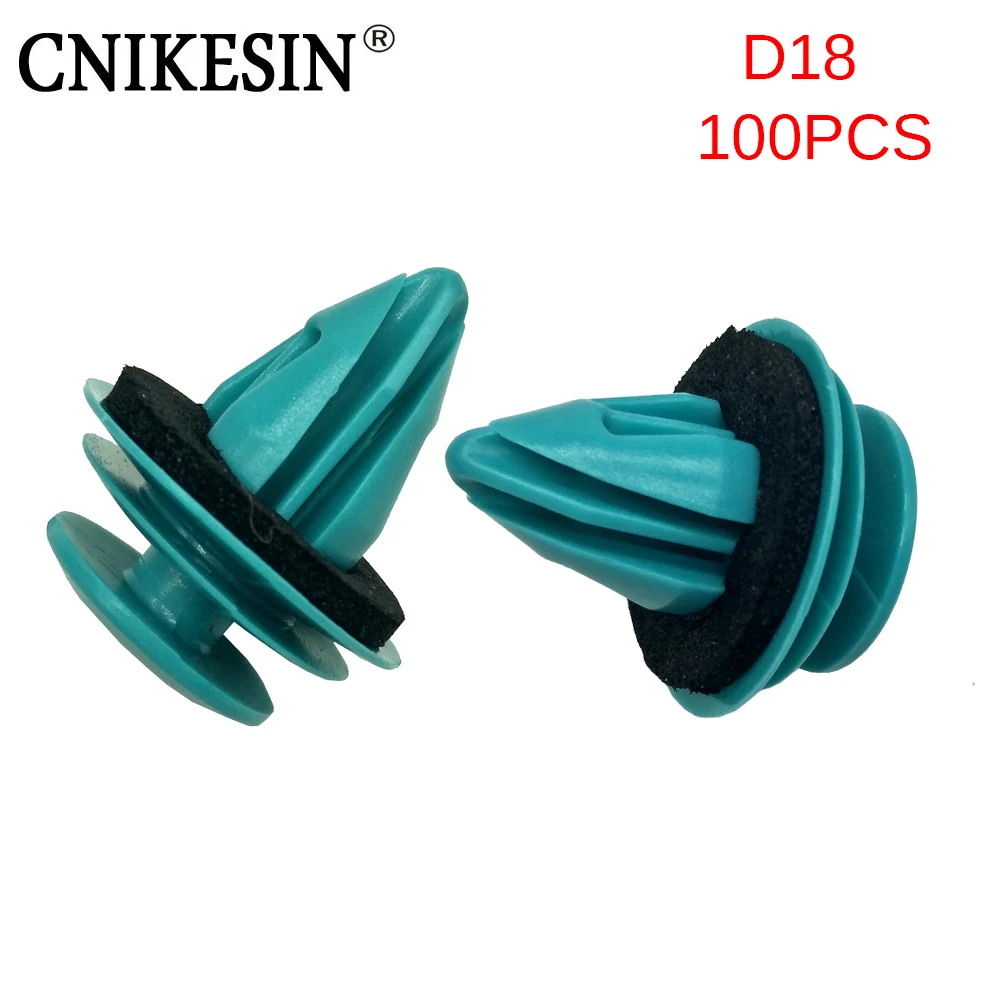 CNIKESIN 100 шт. зеленые нейлоновые панели для дверей, декоративные пластины, фиксированный зажим, крепеж, автозапчасти для универсальных автомобилей