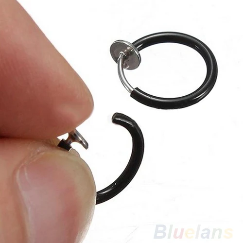 Горячие клип на обруч для носа губ ушей не пирсинг кольцо панк гот перегородка